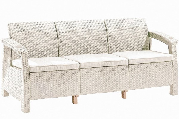 Трёхместный диван  Yalta Sofa 3 Seat белый купить в Луганске