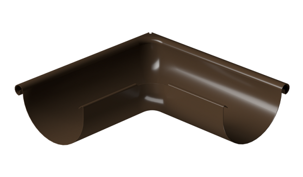 Угол внешний 90° D125 Döcke STAL PREMIUM Каштан, (RAL 8017) купить в Луганске