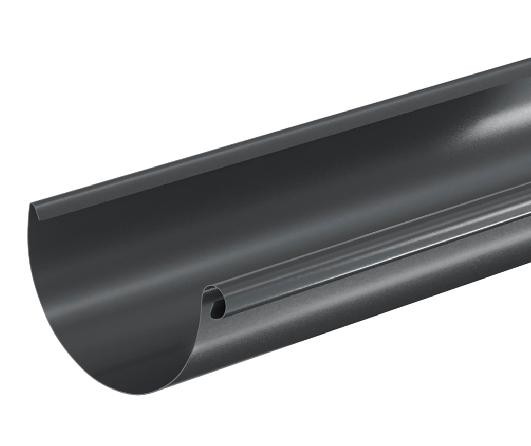 Водосток Aquasistem, система 125x90 - Водосточный желоб 3.00м RAL 7024 Тёмно-серый купить в Луганске