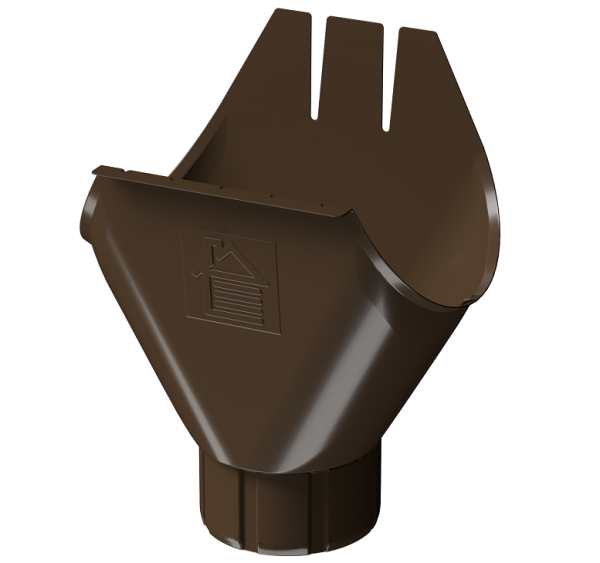 Воронка желоба D125 Döcke STAL PREMIUM Каштан, (RAL 8017) купить в Луганске