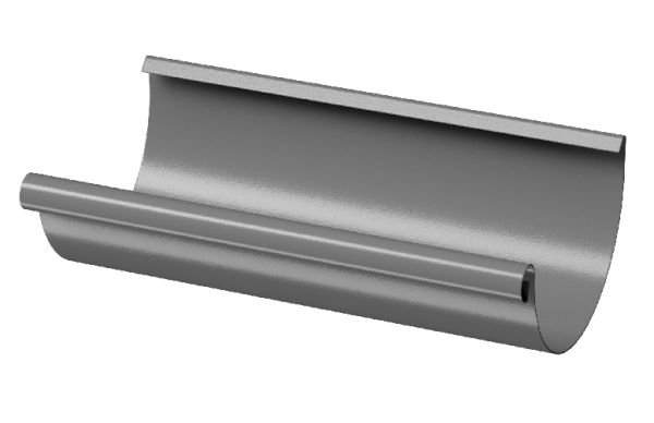 Желоб полукруглый D125 3 м Döcke STAL PREMIUM Графит, (RAL 7024) купить в Луганске