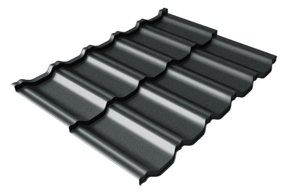 Металлочерепица модульная Квинта Uno Grand Line c 3D резом 0,5 GreenСoat Pural Matt RR2Н3 (RAL 7016 антрацитово-серый) купить в Луганске