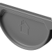 Заглушка желоба D125 Döcke STAL PREMIUM Графит, (RAL 7024) купить в Луганске