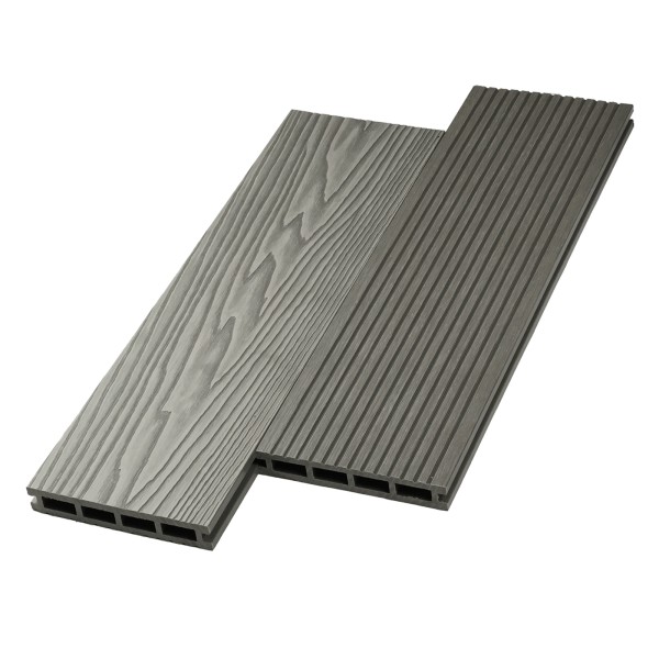 Террасная доска ДПК NanoWood двусторонняя New 3D тиснение + вельвет Серый купить в Луганске