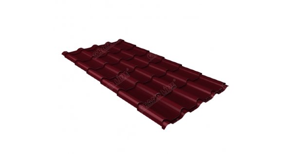 Металлочерепица камея 0,45 Drap RAL 3005 красное вино купить в Луганске