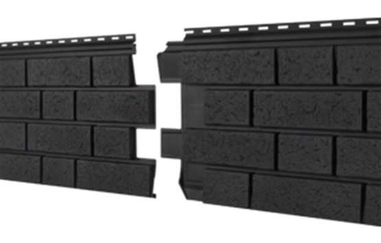 Фасадная панель Ю-пласт Стоун Хаус S-Lock Клинкер Нордик Графитовый купить в Луганске