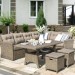 Комплект мебели AFINA плетеной из иск. ротанга AFM-307B Beige купить в Луганске