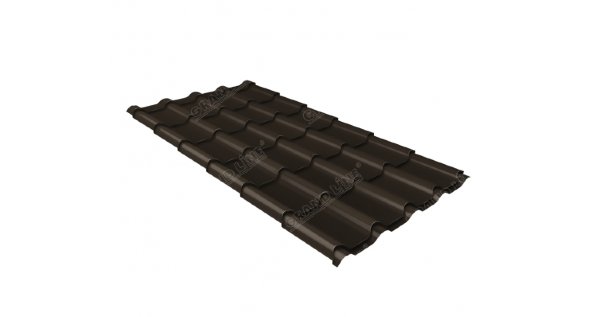 Металлочерепица камея GL 0,5 GreenCoat Pural matt RR 32 темно-коричневый (RAL 8019 серо-коричневый) купить в Луганске