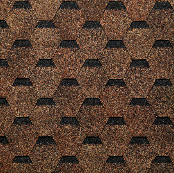 Гибкая черепица EURASIA Docke, Коллекция ШЕСТИГРАННИК Светло-коричневый купить в Луганске