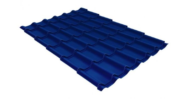 Металлочерепица классик 0,5 Satin RAL 5005 сигнальный синий купить в Луганске