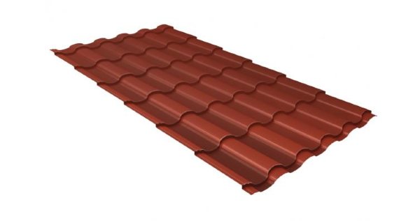 Металлочерепица кредо GL 0,5 Velur20 RAL 8004 терракота купить в Луганске