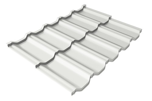 Металлочерепица модульная Квинта Uno Grand Line c 3D резом 0,5 Satin RAL 9003 сигнальный белый купить в Луганске