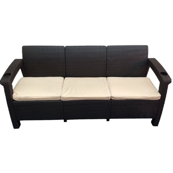 Трёхместный диван  Yalta Sofa 3 Seat венге купить в Луганске