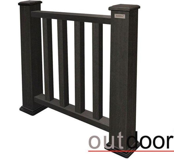 Ограждение из ДПК Outdoor Классик 3D STORM чёрный купить в Луганске