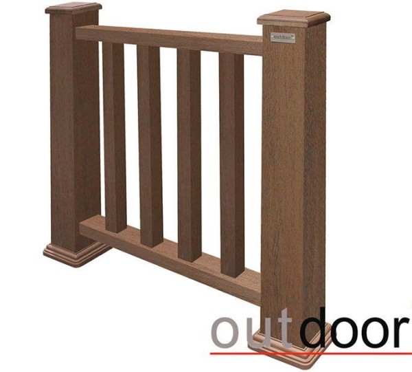 Ограждение из ДПК Outdoor Классик 3D STORM коричневый микс купить в Луганске