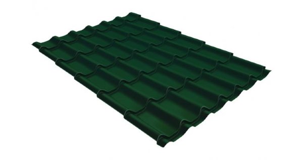 Металлочерепица классик GL 0,5 Velur20 RAL 6005 зеленый мох купить в Луганске