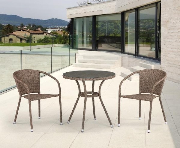 Комплект плетеной мебели AFINA из иск. ротанга T282ANT/Y137C-W56 Light Brown 2Pcs купить в Луганске