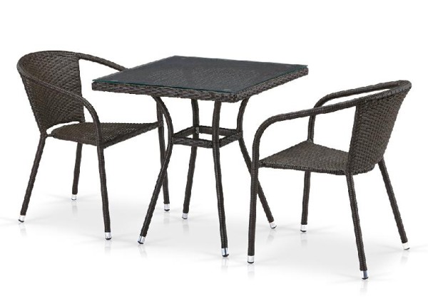 Комплект плетеной мебели AFINA из иск. ротанга T282BNT/Y137C-W53 Brown 2Pcs купить в Луганске