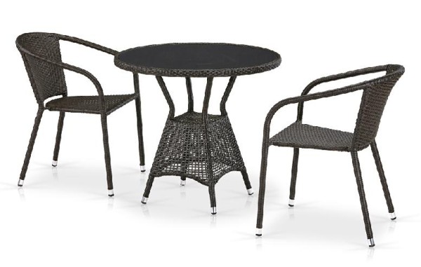 Комплект плетеной мебели AFINA из иск. ротанга T707ANS/Y137C-W53 Brown 2Pcs купить в Луганске