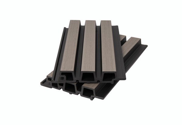 Фасадная панель брусковая двухцветная co-extrusion, snow mix купить в Луганске