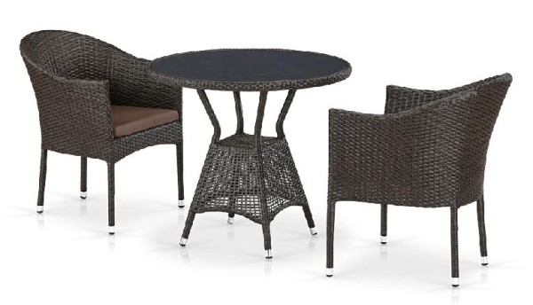 Комплект плетеной мебели AFINA из иск. ротанга T707ANS/Y350-W53 Brown 2Pcs купить в Луганске