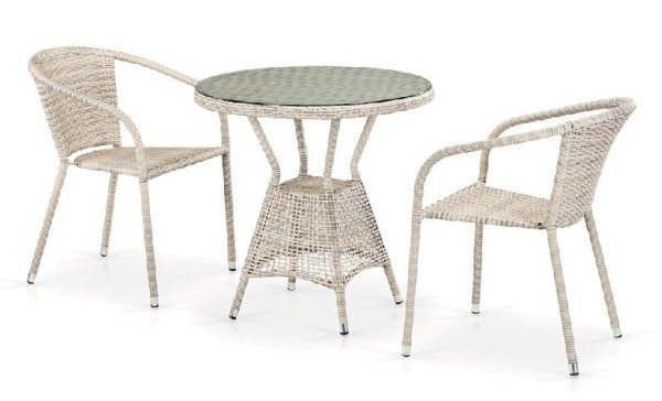 Комплект плетеной мебели AFINA из иск. ротанга T705ANT/Y137C-W85 Latte 2Pcs купить в Луганске