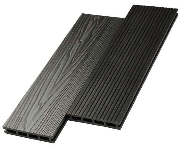 Террасная доска ДПК NanoWood двусторонняя New 3D тиснение + вельвет Графит купить в Луганске