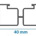 Лага алюминиевая KRONEX 40x15x3000 мм опорная Slim купить в Луганске