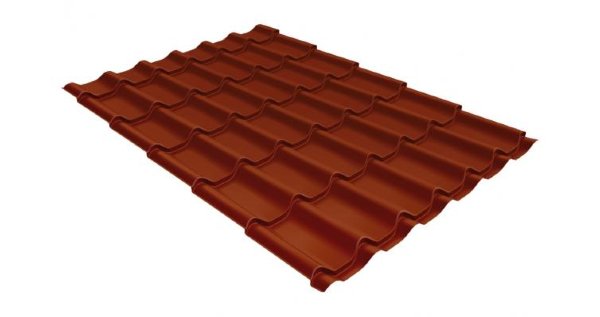 Металлочерепица классик 0,5 Satin RAL 8004 терракота купить в Луганске