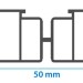Лага алюминиевая KRONEX 50x25x3000 мм несущая купить в Луганске