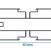 Лага алюминиевая KRONEX 80x40x3000 мм конструктивная купить в Луганске