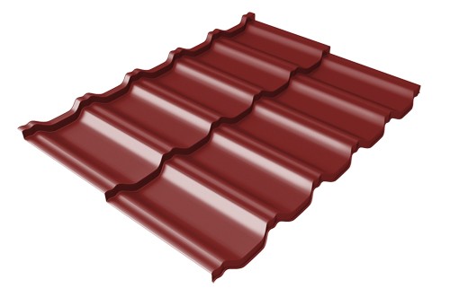Металлочерепица модульная Квинта Uno Grand Line c 3D резом 0,5 Satin RAL 3011 коричнево-красный купить в Луганске