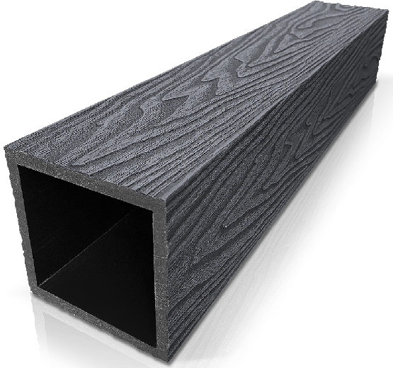 Столб ДПК 3D GardenParkett фактура дерева Графит купить в Луганске