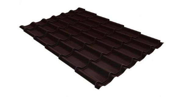 Металлочерепица классик 0,5 Satin RAL 8017 шоколад купить в Луганске