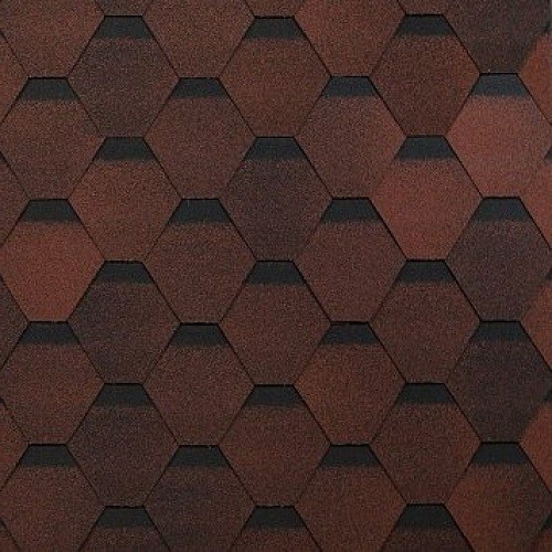Гибкая черепица Shinglas, коллекция Оптима – Красный купить в Луганске
