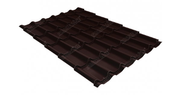 Металлочерепица классик GL 0,5 Quarzit RAL 8017 шоколад Metallic купить в Луганске