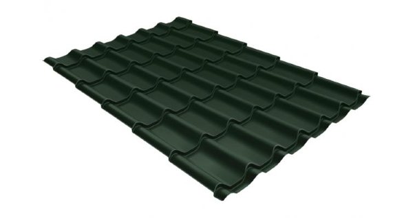 Металлочерепица классик 0,5 Satin RR 11 темно-зеленый купить в Луганске
