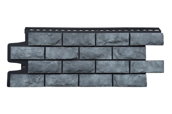 Фасадные панели Grand Line Колотый Камень Антрацит, Шов черный купить в Луганске